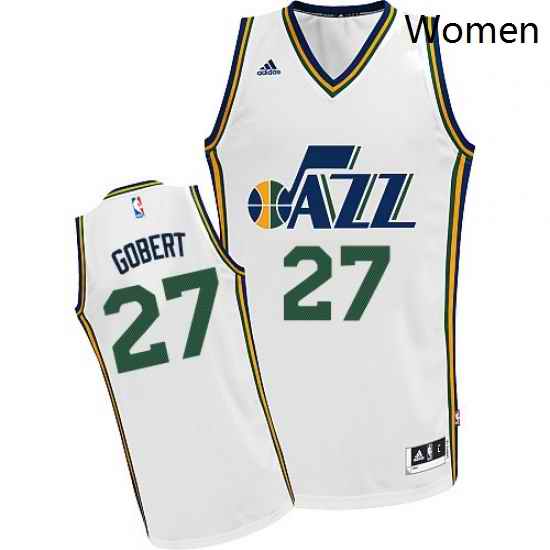 Womens Adidas Utah Jazz 27 Rudy Gobert Swingman White Home NBA Jersey